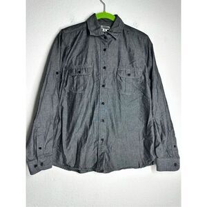 Edwards Men's Size Small Gray Shirt Long Sleeve Button Down